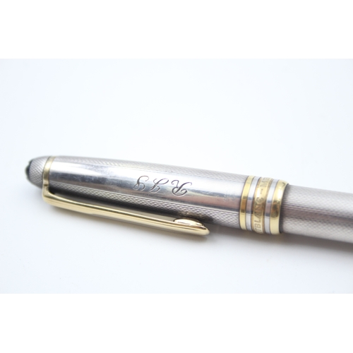 491 - Montblanc Meisterstuck .925 Sterling Silver Cased Ballpoint / Biro WRITING (34g)