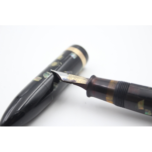 496 - Vintage Sheaffer Oversized Balance Ebonized Pearl Fountain Pen w/ 14ct Gold Nib