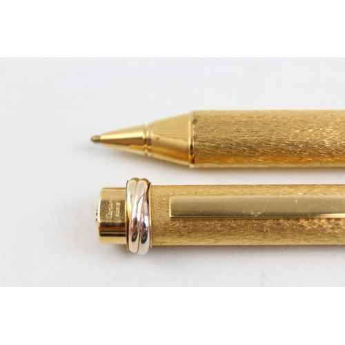 500 - Vintage Les Must De CARTIER Gold Plated Rollerball Pen In Original Box - 254109