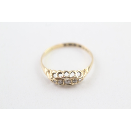 46 - 18ct gold antique diamond ring (1.9g) Size Q