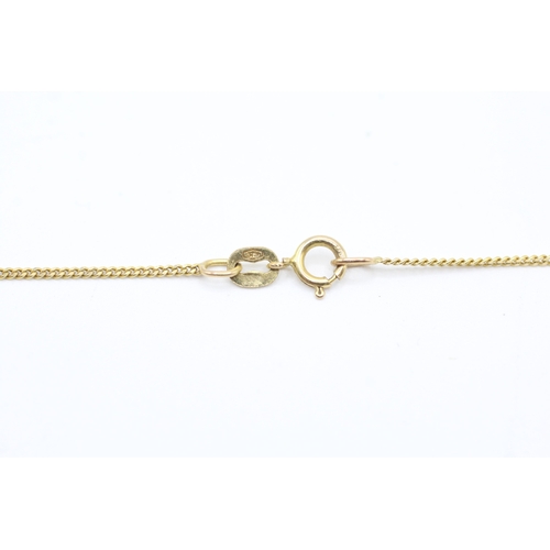 101 - 9ct gold blue john pendant necklace (2.1g)