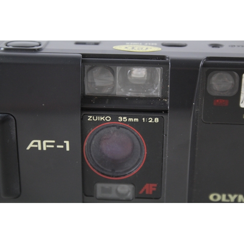 355 - Olympus AF-1 Compact Film Camera Working w/ Zuiko 35mm F/2.8 Lens