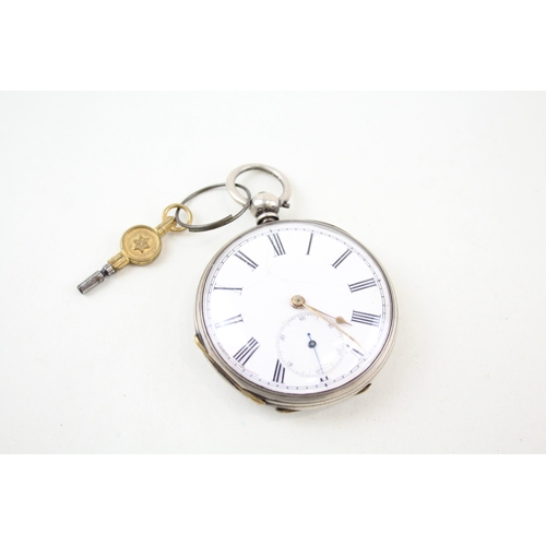 359 - Vintage 999 Silver Pocket Watch Key-Wind WATCH RUNS