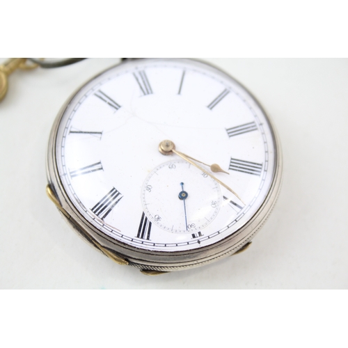 359 - Vintage 999 Silver Pocket Watch Key-Wind WATCH RUNS