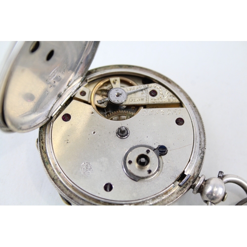 359 - Vintage 999 Silver Pocket Watch Key-Wind WATCH RUNS