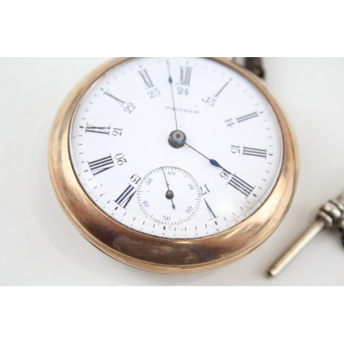 380 - Men's Vintage Rolled Gold Waltham Pocket Watch Hand Wind WATCH RUNS