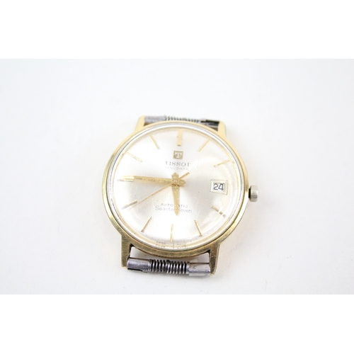 381 - Men's Vintage Tissot Visodate Seastar Seven Gold Tone Watch Automatic WATCH RUNS