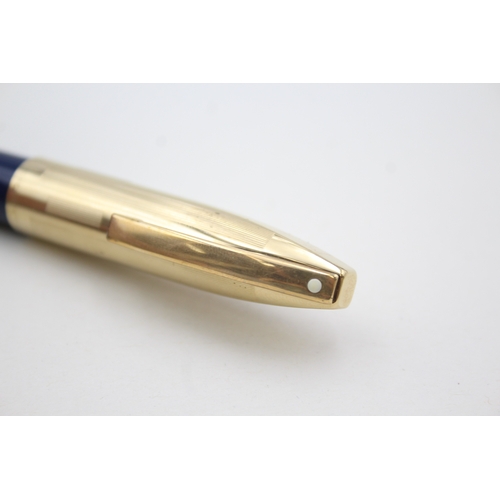 394 - Vintage Sheaffer PFM Pen For Men Navy Fountain Pen w/ 14ct Gold Nib WRITING