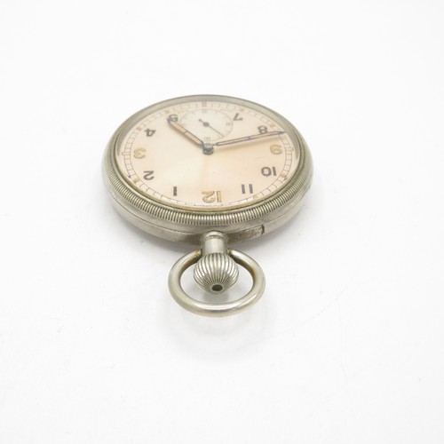 378 - Men's Vintage Bravingtons GSTP Military Issued Pocket Watch Hand Wind WATCH RUNS