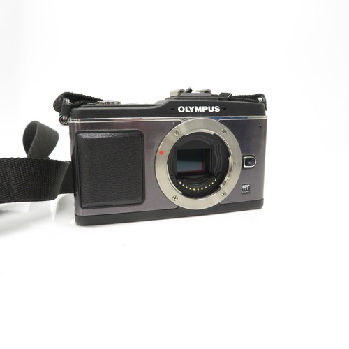 351 - Olympus Pen E-P2 Mirrorless Digital Camera Working w/ Lumix G vario 45-200mm