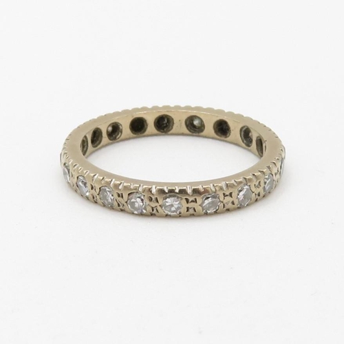 78 - 15ct gold diamond eternity ring (2.9g) Size  N