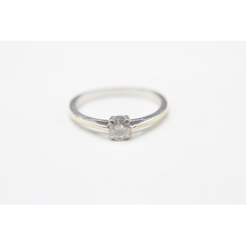 15 - 18ct gold diamond solitaire ring (2.3g) Size  N