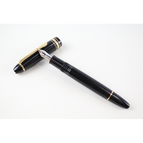 496 - Montblanc Meisterstuck No.146 Black Cased Fountain Pen w/ 14ct Gold Nib WRITING