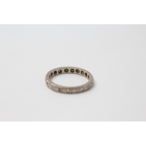 78 - 15ct gold diamond eternity ring (2.9g) Size  N