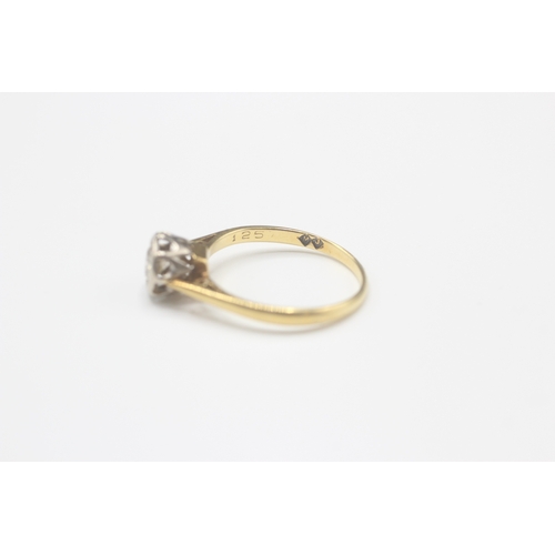 155 - 18ct gold diamond solitaire ring (2.2g) Size L