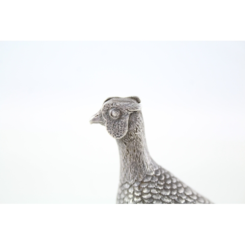 303 - Vintage Hallmarked 1987 Sheffield Sterling Silver Filled Pheasant Ornament 252g