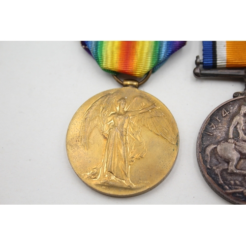 314 - WW1 Medal Pair 42595 Pte W. J Chilcott Dorset Regt x 2