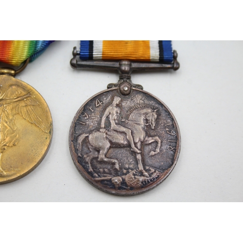 314 - WW1 Medal Pair 42595 Pte W. J Chilcott Dorset Regt x 2