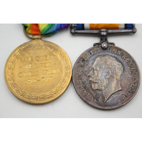 314 - WW1 Medal Pair 42595 Pte W. J Chilcott Dorset Regt x 2