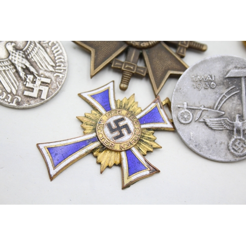 315 - WW2 German Medals/Badges Inc Gold Mothers Cross, 12 Year Service Cross, Etc x 7