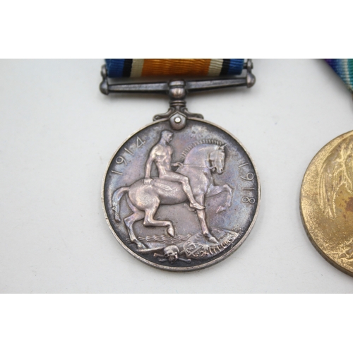 316 - WW1 Medal Pair 20024 Pte W. A. E Smith Notts & Derby x 2