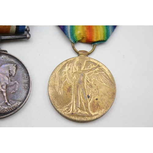 316 - WW1 Medal Pair 20024 Pte W. A. E Smith Notts & Derby x 2