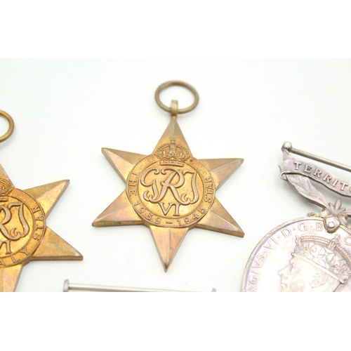 324 - WW2 Territorial Medal Group Inc Italy, France & Germany Stars, GVI Sjt Houghton