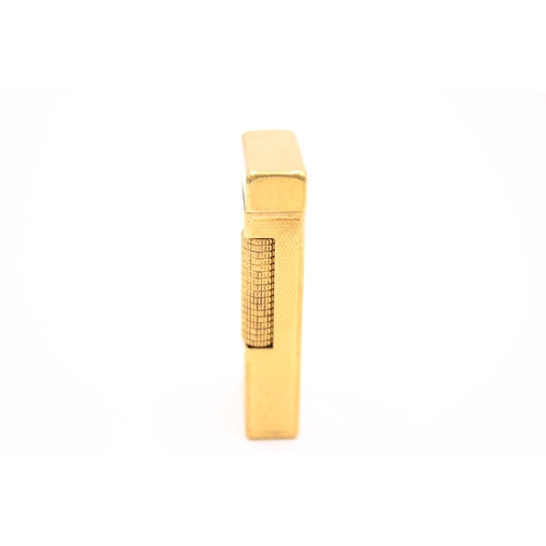 335 - Dunhill Rollagas Vintage Gold Plated Pocket Lighter - Good Spark