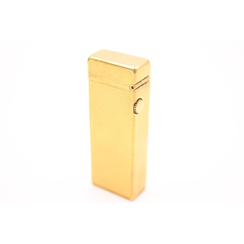 335 - Dunhill Rollagas Vintage Gold Plated Pocket Lighter - Good Spark