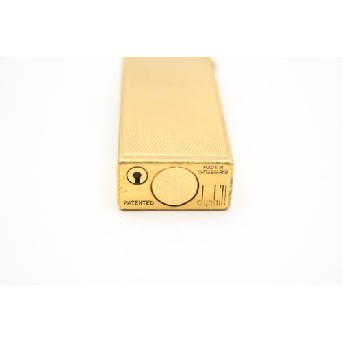 335 - Dunhill Rollagas Vintage Gold Plated Pocket Lighter - Good Spark