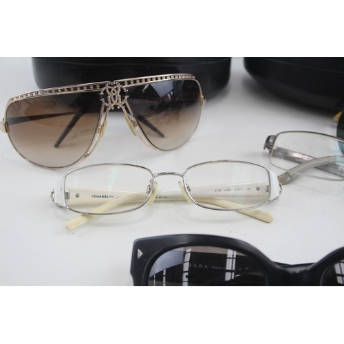 343 - Designer Sunglasses Glasses Inc Chanel. Prada, Rayban, Cases x 5