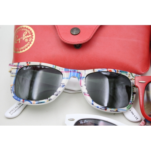 346 - Collection of Designer Rayban Special Edition Sunglasses Inc Red Cases x 5