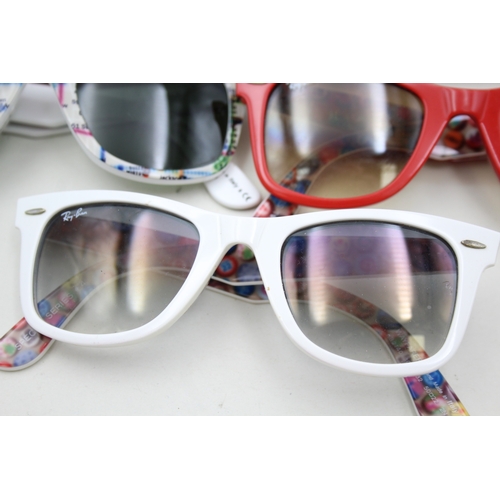 346 - Collection of Designer Rayban Special Edition Sunglasses Inc Red Cases x 5