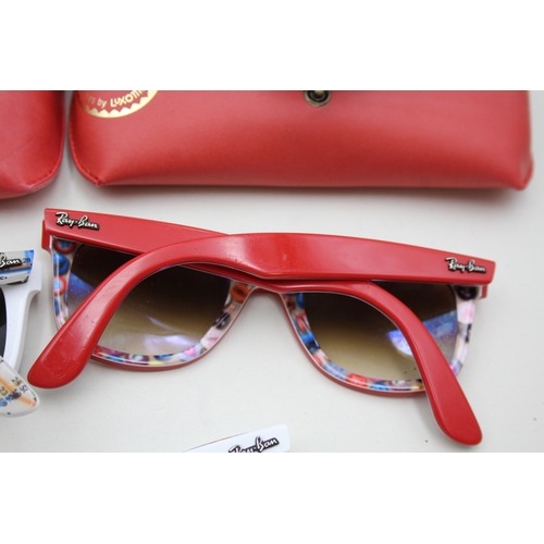 346 - Collection of Designer Rayban Special Edition Sunglasses Inc Red Cases x 5