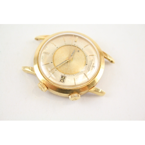 376 - Vintage Jaeger Le-Coultre Memovox 18K Gold Watch Bumper Automatic WATCH RUNS