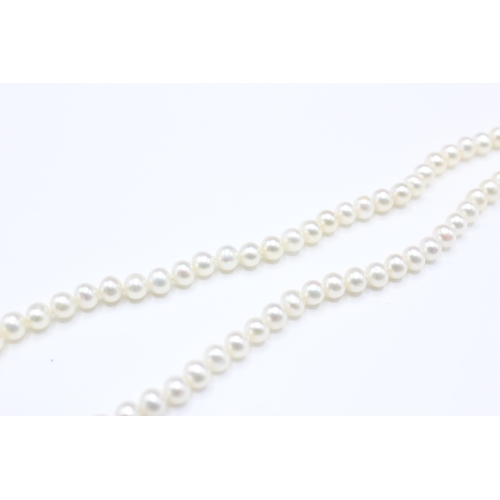 49 - 14ct gold cultured pearl necklace (16g)