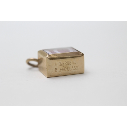 66 - 9ct gold vintage bank note charm (2.5g)