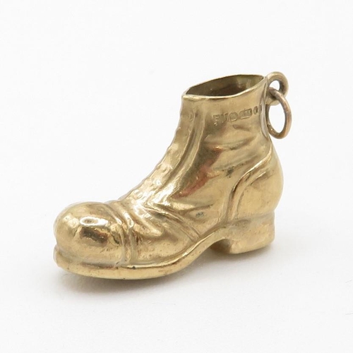 204 - HM 9ct Gold Boot Charm - 1.74g