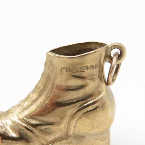 204 - HM 9ct Gold Boot Charm - 1.74g