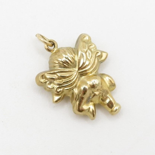 216 - HM 9ct Gold Cherub Charm - 1.29g