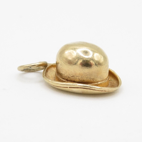 219 - HM 9ct Gold Bowler Hat Charm - 3.03g