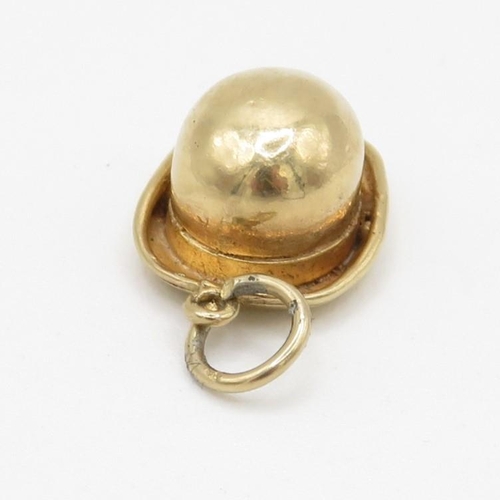 219 - HM 9ct Gold Bowler Hat Charm - 3.03g