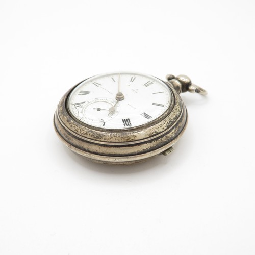 380 - Silver Paired Pocket Watch - Watch Runs - 128g