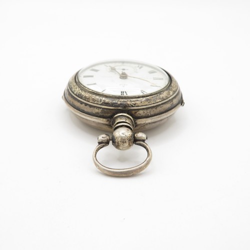 380 - Silver Paired Pocket Watch - Watch Runs - 128g