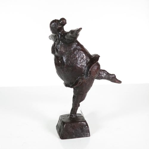 437 - Beryl Reid style bronze statue 1.7kg