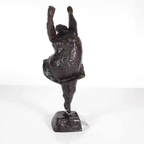 438 - Beryl Reid style bronze statue 1.7kg