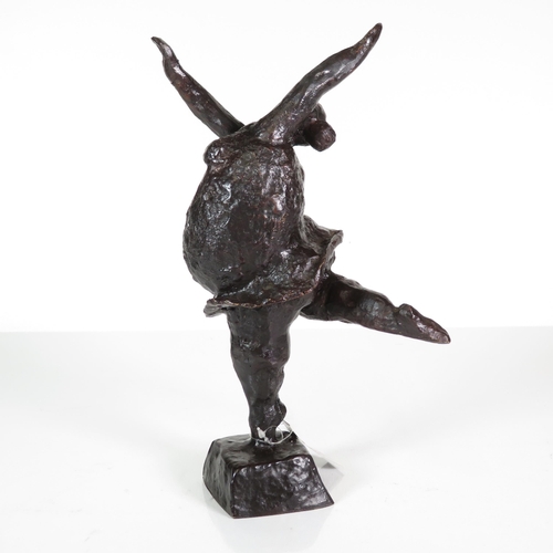 438 - Beryl Reid style bronze statue 1.7kg