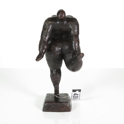 439 - Beryl Reid style bronze statue 1.7kg