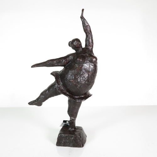 440 - Beryl Reid style bronze statue 1.7kg