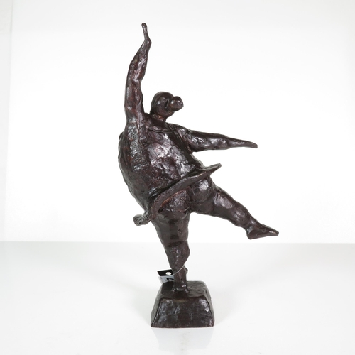 440 - Beryl Reid style bronze statue 1.7kg